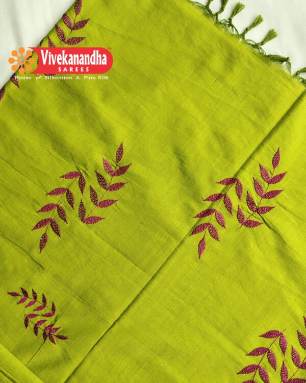 VSB101 Pc embroidery sarees - Image 3