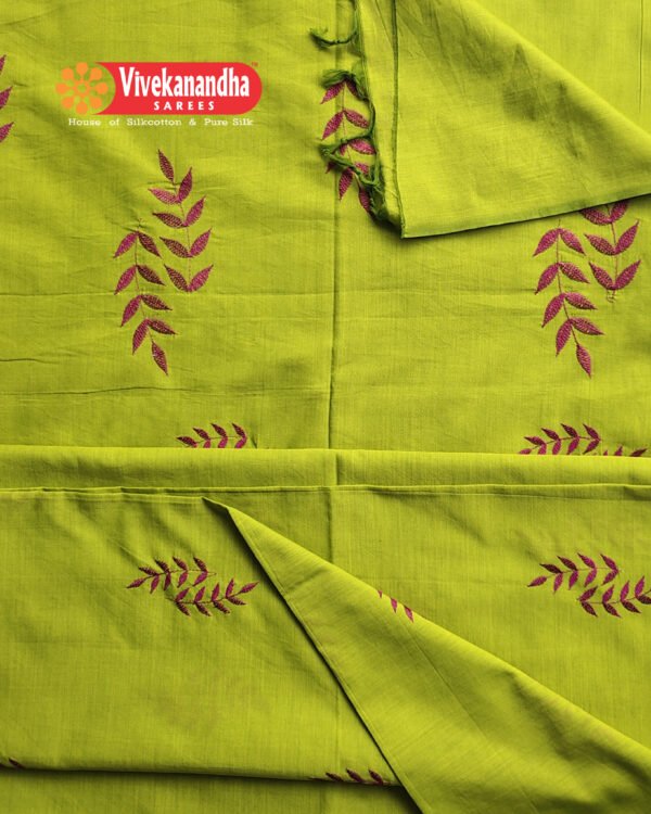 VSB101 Pc embroidery sarees - Image 5